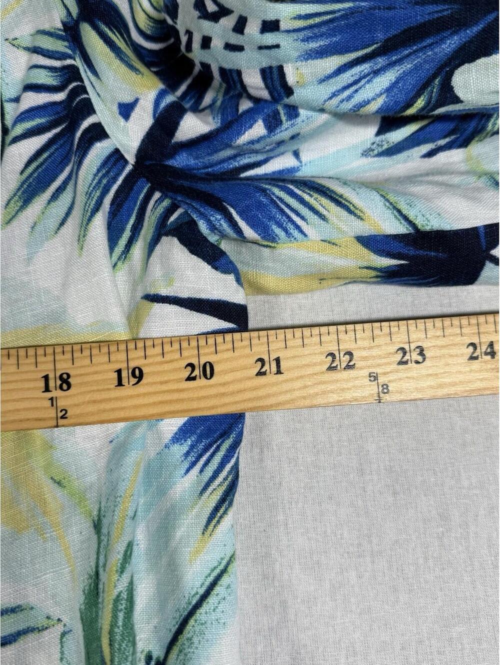 Chico's Cardigan‎ Sz 3 Women XL Blue White 100% Linen Open Front Roll Up Sleeve - Picture 6 of 11